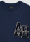 Sudadera extragrande Miles Letterman Azul marino lavado